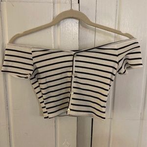 Off the shoulder crop top